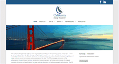 Desktop Screenshot of californiasleepsociety.org